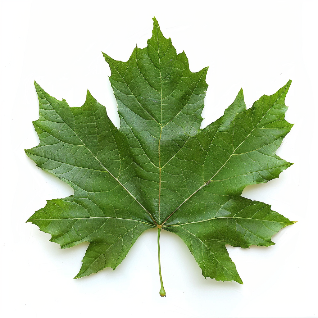 Foglia d'acero verde - simbolo di trasparenza e onestà nei prezzi